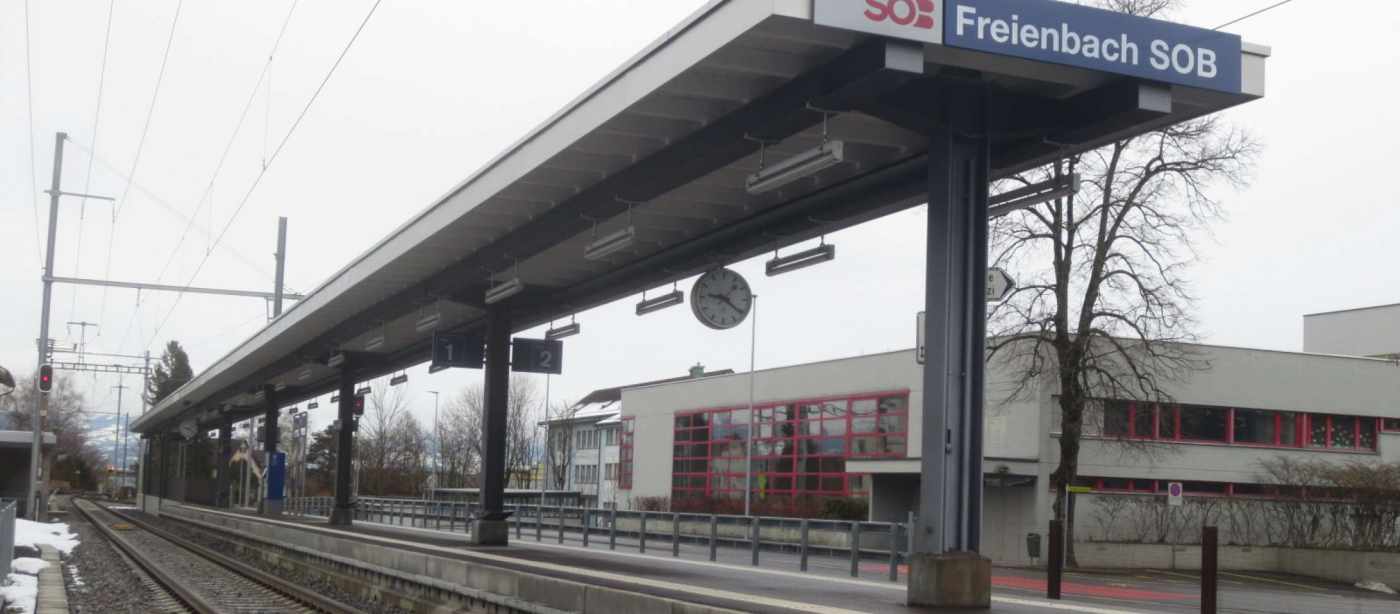 SOB Bahnhof, 8807 Freienbach, Grundlagenbeschaffung, Feldaufnahmen, Vorprojekt, Auflageprojekt und Kostenvoranschlag Statische Berechnungen Stahlbetonkonstruktionen, Koordination Leitungsprojekte der Werke, Devisierung, Ausschreibung und Offertvergleich, Ausführungsprojekt, Örtliche Bauleitung, Ausmass und Abrechnung