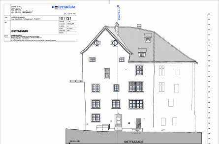 Architekturvermessung
Haus Roter Gatter, Wil, Gebäudeaufnahmen:, 2D Fassadenpläne, 2D Grundrisspläne, 2D Schnittpläne, 2D Orthoansichten