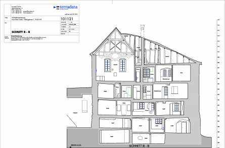 Architekturvermessung
Haus Roter Gatter, Wil, Gebäudeaufnahmen:, 2D Fassadenpläne, 2D Grundrisspläne, 2D Schnittpläne, 2D Orthoansichten