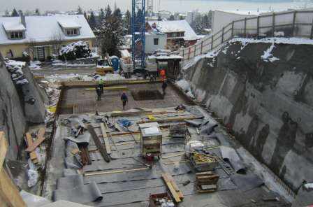 Mehrfamilienhaus Juststrasse 56, 
8706 Meilen, Projekt und Baukontrolle Tragstruktur in Massivbauweise, Projekt und Fachbauleitung Baugrubenarbeiten inkl. Sicherung