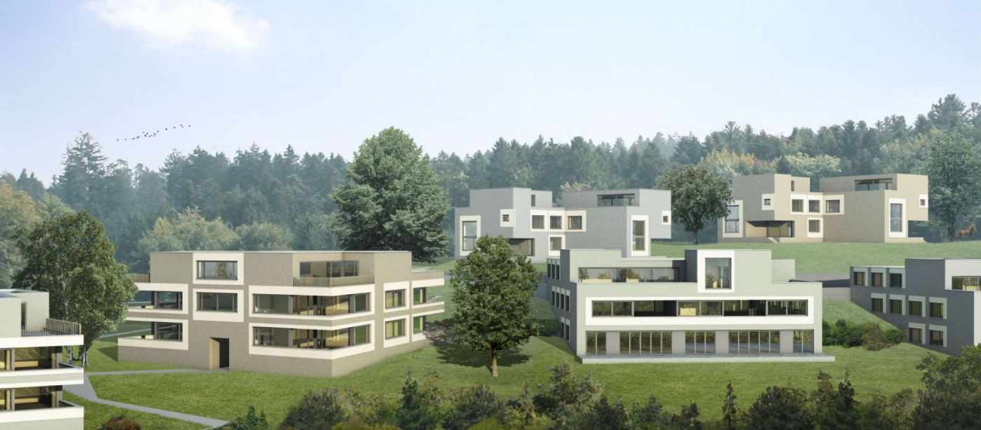 Wohnüberbauung Bäumlisächer, 
8907 Wettswil am Albis, Projekt und Baukontrolle Tragstruktur in Massivbauweise, Projekt und Baukontrolle Baugrube mit und Fundation