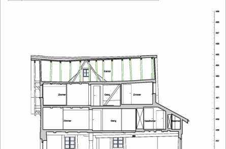 Architekturvermessung
EFH Untermühle; Schönenberg, Gebäudeaufnahmen:, 2D Fassadenpläne, 2D Grundrisspläne, 2D Schnittpläne