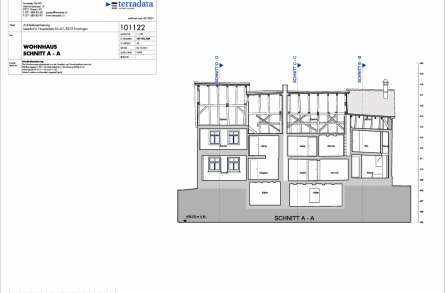 Architekturvermessung
Usserdorf, Ermatingen, Gebäudeaufnahmen:, 2D Fassadenpläne, 2D Grundrisspläne, 2D Schnittpläne