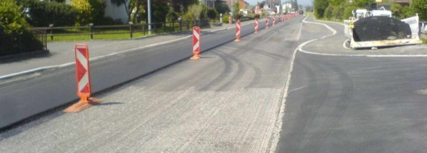 Kantonsstrassenausbau Stegweg, Siebnen, Projekt, Bauleitung