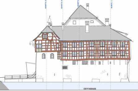 Architekturvermessung
Wasserschloss Hagenwil, Gebäudevermessung:, Fassadenpläne, Grundrisse, Schnitte, Orthoansichten