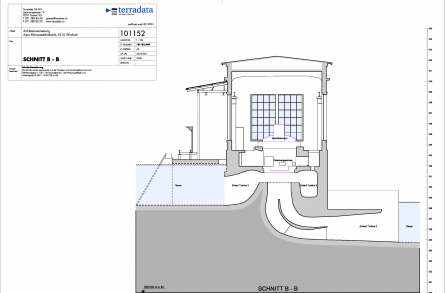 3D-Laserscan / Architekturvermessung
Axpo Kleinwasserkraftwerk, Windisch, 3D-Laserscan:, Aufnahme der Turbinen 2 und 3 und, Erstellung 3D-Modell, Gebäudeaufnahmen:, Aufnahme Gebäudegrundriss und, Erstellung 2D-Pläne