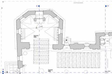CAD-Planerstellung röm. kath. Kirche
Oberdorf SO, Gebäudeaufnahmen:, 2D-Fassadenpläne, 2D-Grundrisse, 2D-Schnitte