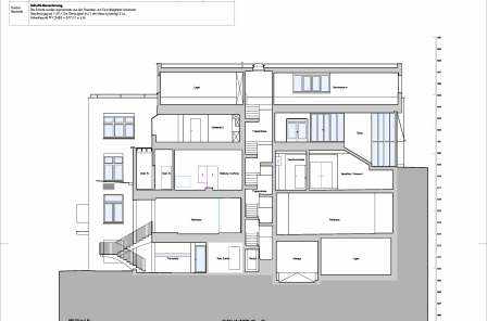 Architekturvermessung
Unterer Graben 21/23, St. Gallen, Gebäudeaufnahmen:, 2D Grundrisspläne, 2D Schnittpläne