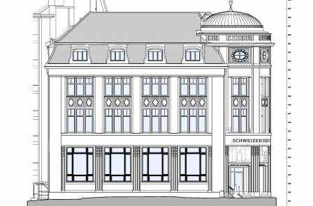 Architekturvermessung
SOB Verwaltungsgebäude, St.Gallen, Gebäudeaufnahmen:, 2D Fassadenpläne, 2D Grundrisspläne, 2D Schnittpläne, Deckenansichten