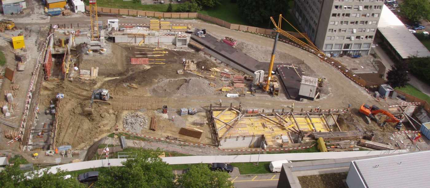 Erweiterung Stadtspital Triemli, Zürich, Erstellen Submissionsunterlagen, Fachbauleitung Baugrube