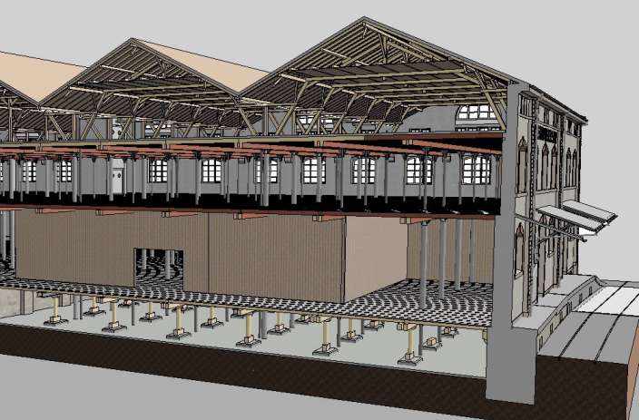 Kornhaus Romanshorn, 3D Laserscan,,3D- / BIM- Modellierung aus Punktwolke