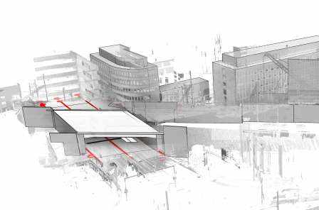 Andreasturm Oerlikon, 3D Laserscan, 3D- / BIM- Modellierung aus Punktwolke