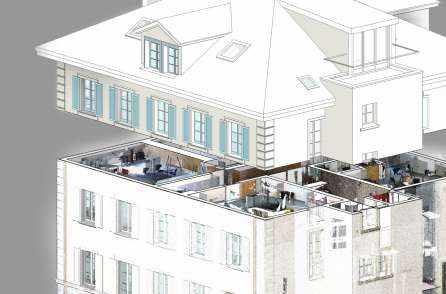 Strehlgasse 11 + 13, 6430 Schwyz, 3D Laserscan, 3D- / BIM- Modellierung aus Punktwolke