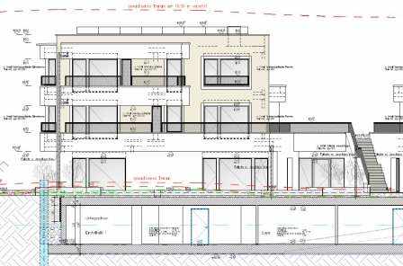 Neubau zwei MFH Orgeliweg 3/5,
8708 Männedorf, Projektund Baukontrolle Tragstruktur in Massivbauweise, Projektund Fachbauleitung Baugrube mit Baugrubensicherung