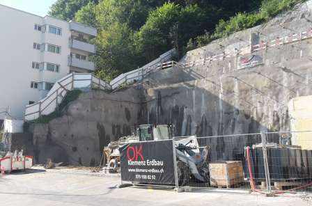 Baugrube Staubeweidli, Wädenswil, Projekt und Baukontrolle Tragstruktur in Massivbauweise, Projekt und Fachbauleitung Baugrubenarbeiten inkl. Sicherung und Fundation