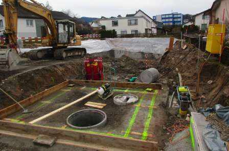 Neubau MFH Gehrenstrasse, Freienbach, Projekt und Baukontrolle Tragstruktur in Massivbauweise, Projekt und Fachbauleitung Baugrubenarbeiten inkl. Sicherung und Fundation