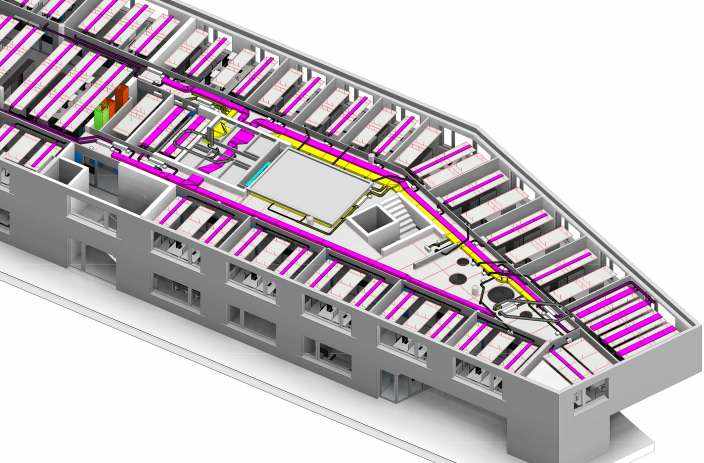 Bürogebäude Pfäffikon, 3D- / BIM- Modellierung aus Pläne, BIM-Gesamtkoordination, Visualisierung