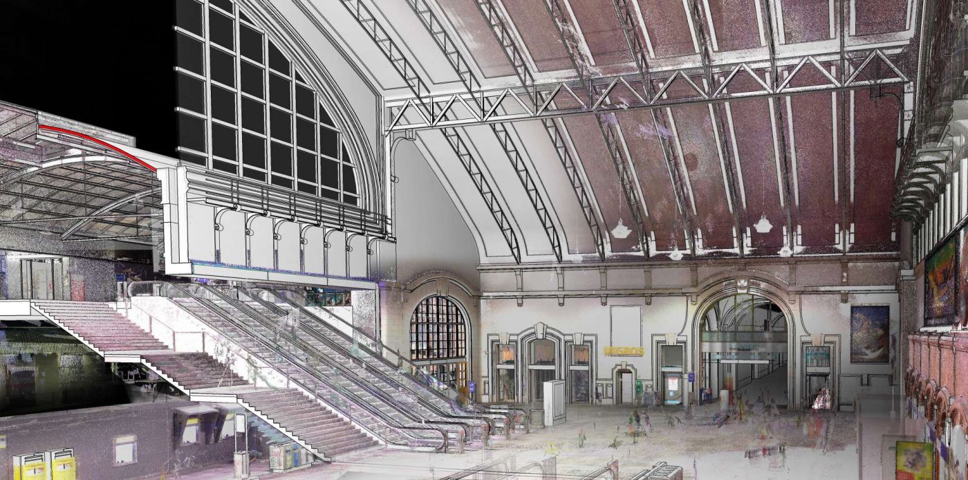 Basel SBB, Denkmalschutz
Westflügel, 3D Laserscan,,3D- / BIM- Modellierung aus Punktwolke, 2D Pläne aus 3D Modell generieren, RealTime Präsentation, BIM Workshops