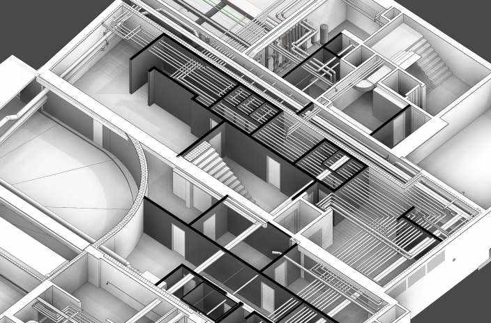 Spittel-Areal, Stäfa, 3D- / BIM- Modellierung aus Pläne, BIM-Gesamtkoordination, BIM Pflichtenheft, BIM Workshops, BIM4FM