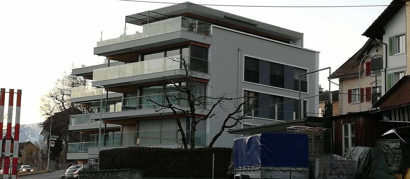 Neubau MFH Rickenbachstrasse 46
6430 Schwyz, Projekt und Baukontrolle Tragstruktur in Massivbauweise., Projekt und Fachbauleitung für Baugrube, Baugrubensicherung und Fundation.