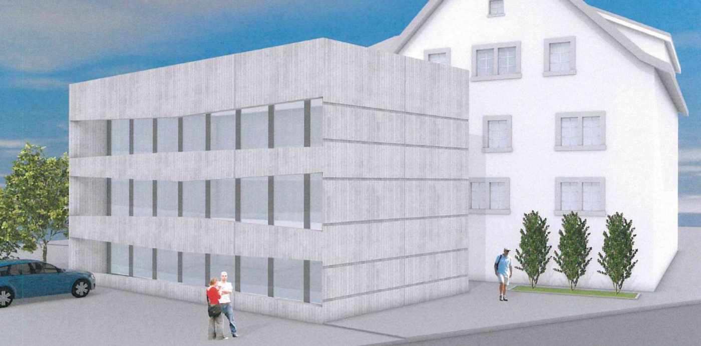 Um- und Anbau Gemeindehaus Dorf,
8808 Pfäffikon, Projekt und Baukontrolle Tragstruktur in Massivbauweise, Projekt und Fachbauleitung Baugrubensicherung und Pfahlfundation