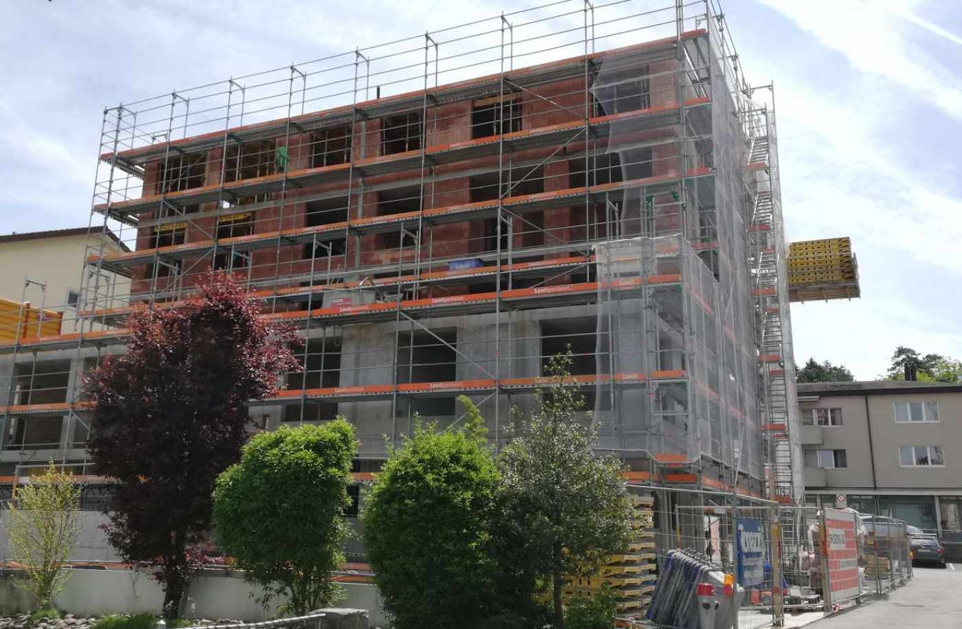 Neubau MFH Parkstrasse 37,
6410 Goldau, Projekt und Baukontrolle Tragstruktur in Massivbauweise, Projekt und Baukontrolle Baugrube, Baugrubensicherung und Fundation