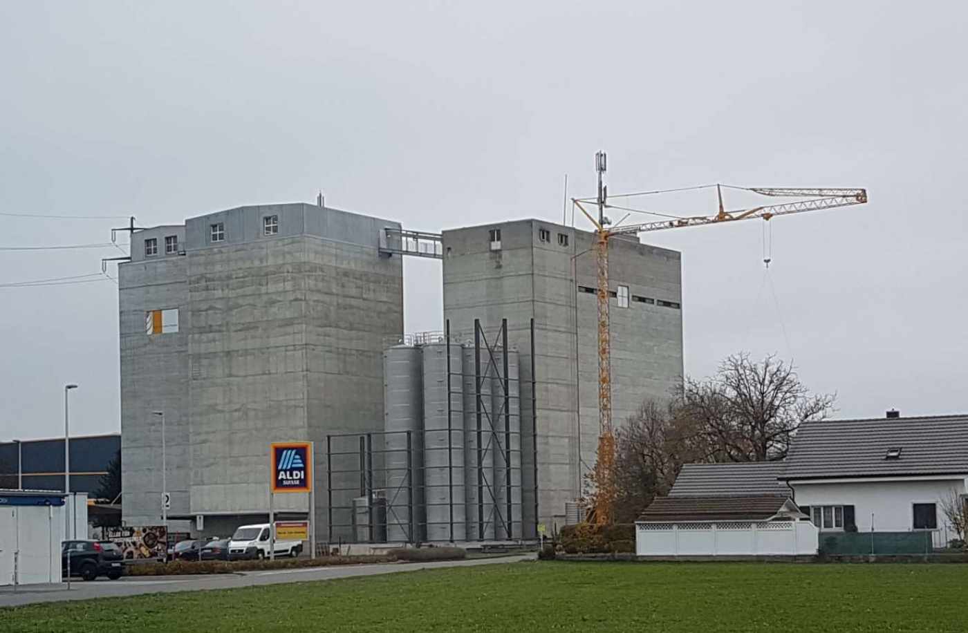 Pfahlfundation 
Anbau Getreidesilos und Tanklager
Wohlen AG, Planung, Ausschreibung und Begleitung Ausführung Fundation