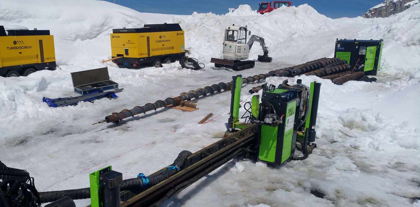 Entwässerung Gletschersee, Lenk (BE), Bohrlochvermessung bis 100m mit Maxibor-System