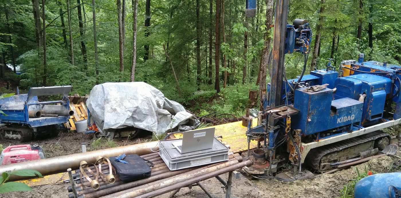 Rosenbergtunnel 3. Röhre, PUN und Spange, Geologische Sondierkampagne 2020, St. Gallen, 34 Sondierbohrungen bis 50m,,Bohrlochgeophysik:, Optischer Bohrlochscanner, Akustischer Bohrlochscanner, Caliper