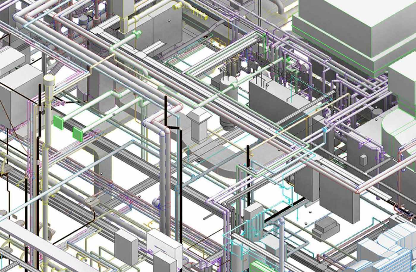 Früh Verpackungstechnik AG, 3D Laserscan, 3D- / BIM- Modellierung aus Punktwolke, 3D- / BIM- Modellierung aus Pläne, 2D Pläne aus 3D Modell generieren