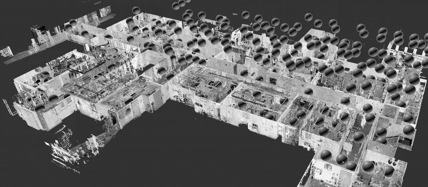 Hirslanden Andreas Klinik, Zug, 3D Laserscan, 3D- / BIM- Modellierung aus Punktwolke