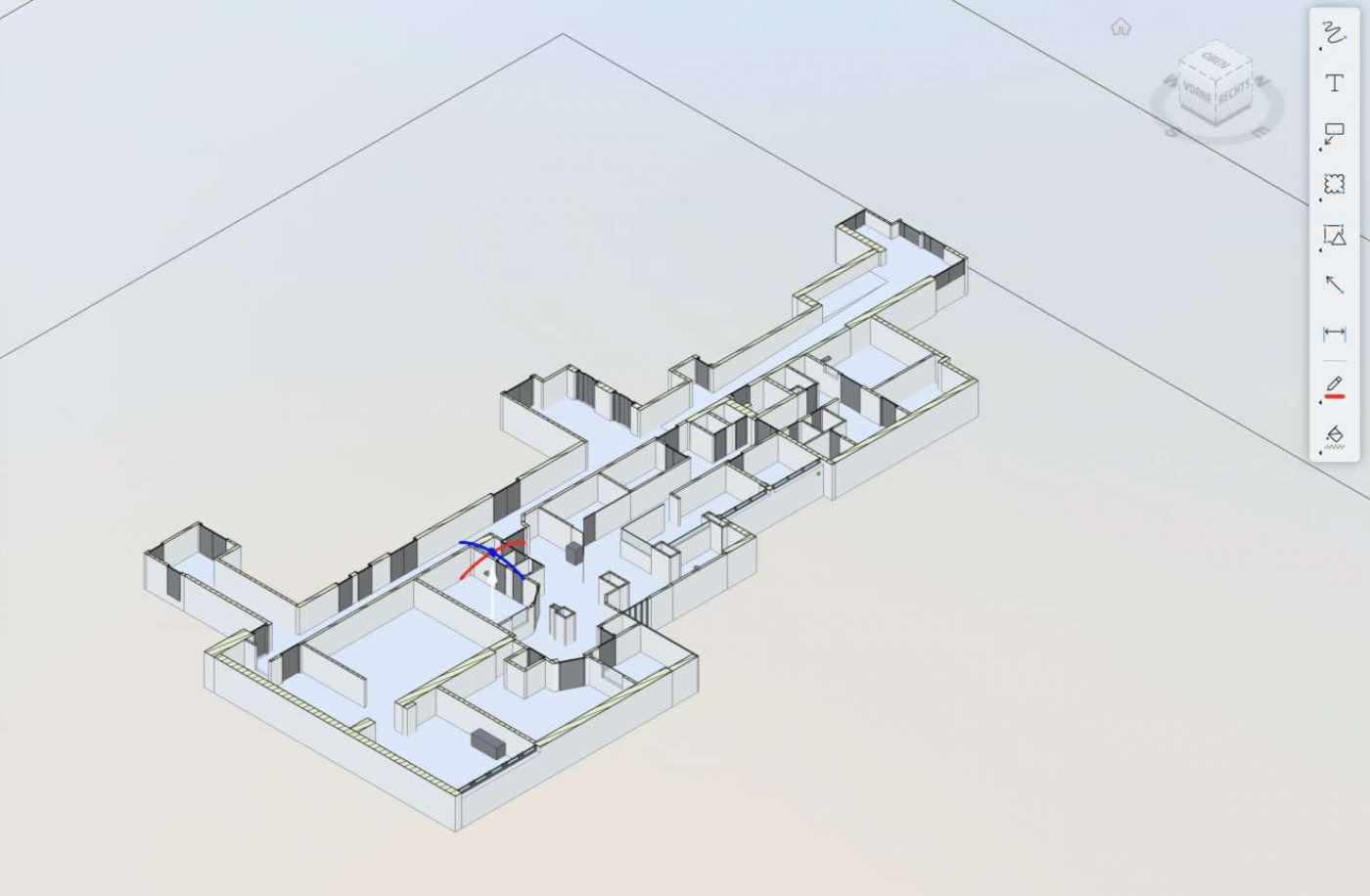 Hirslanden Andreas Klinik, Zug, 3D Laserscan, 3D- / BIM- Modellierung aus Punktwolke