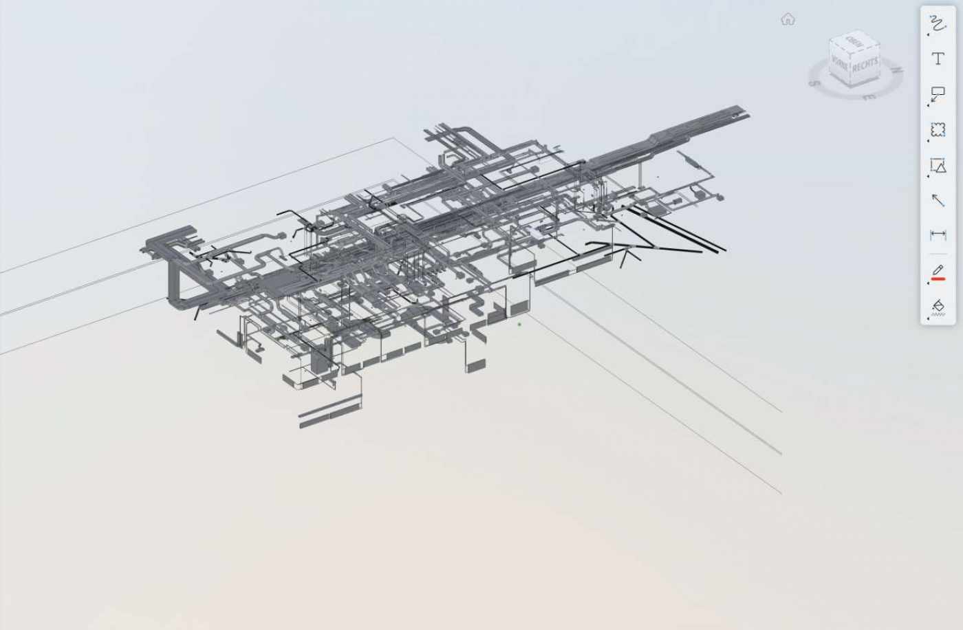 Hirslanden Andreas Klinik, Zug, 3D Laserscan, 3D- / BIM- Modellierung aus Punktwolke