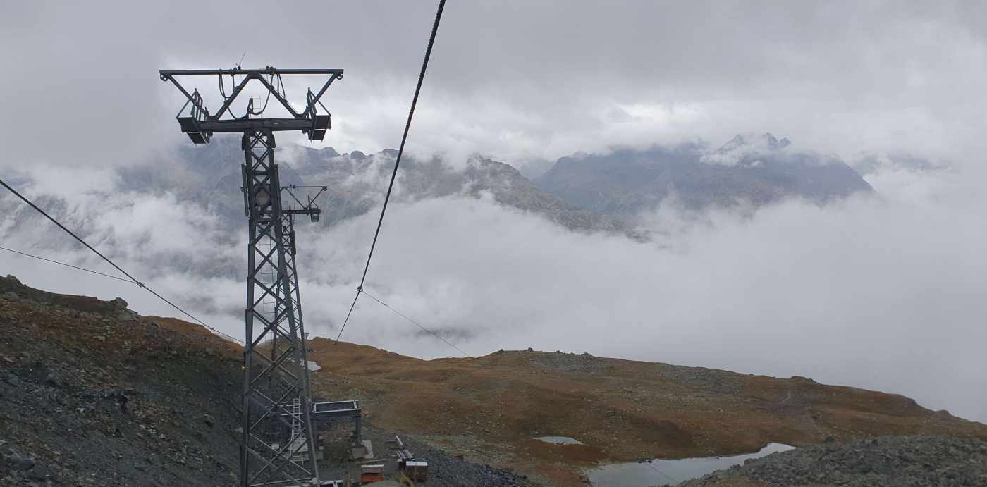 Sesselbahn Furtschellas, Bergstation, Sils Maria GR, Jointmeter 100mm, Typ ForaPot