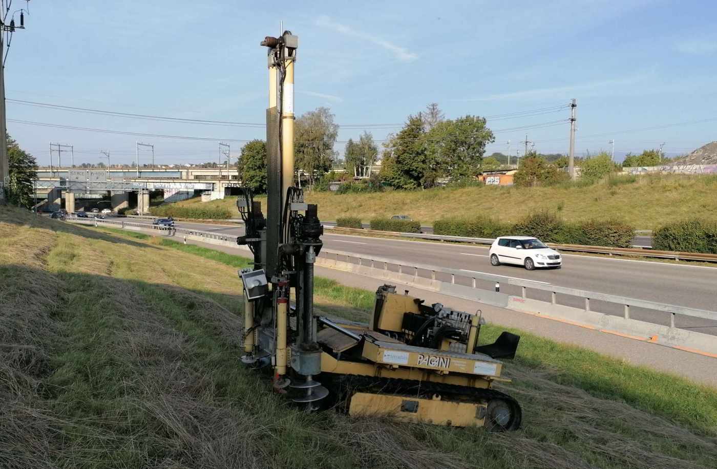 Autobahndreieck bei Crissier, Lausanne VD, CPTu Sondierungen zwischen 30m und 40m mit Dissipationstests