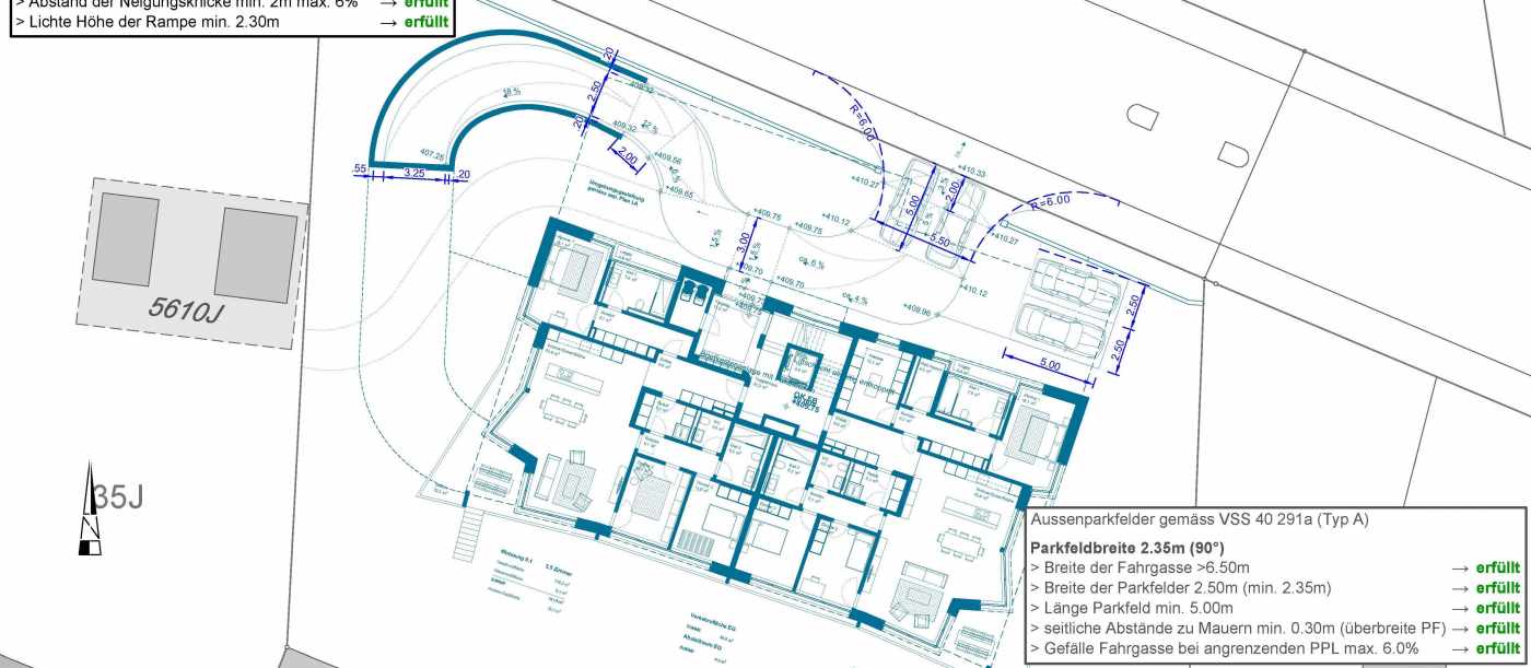 Überbauung Seetal, Rapperswil, VerkehrstechnischeÜberprüfung Grundlagen Architekt, ErarbeitungErschliessungsvorschläge (als Skizzen), VerkehrstechnischeUnterstützung Architektur