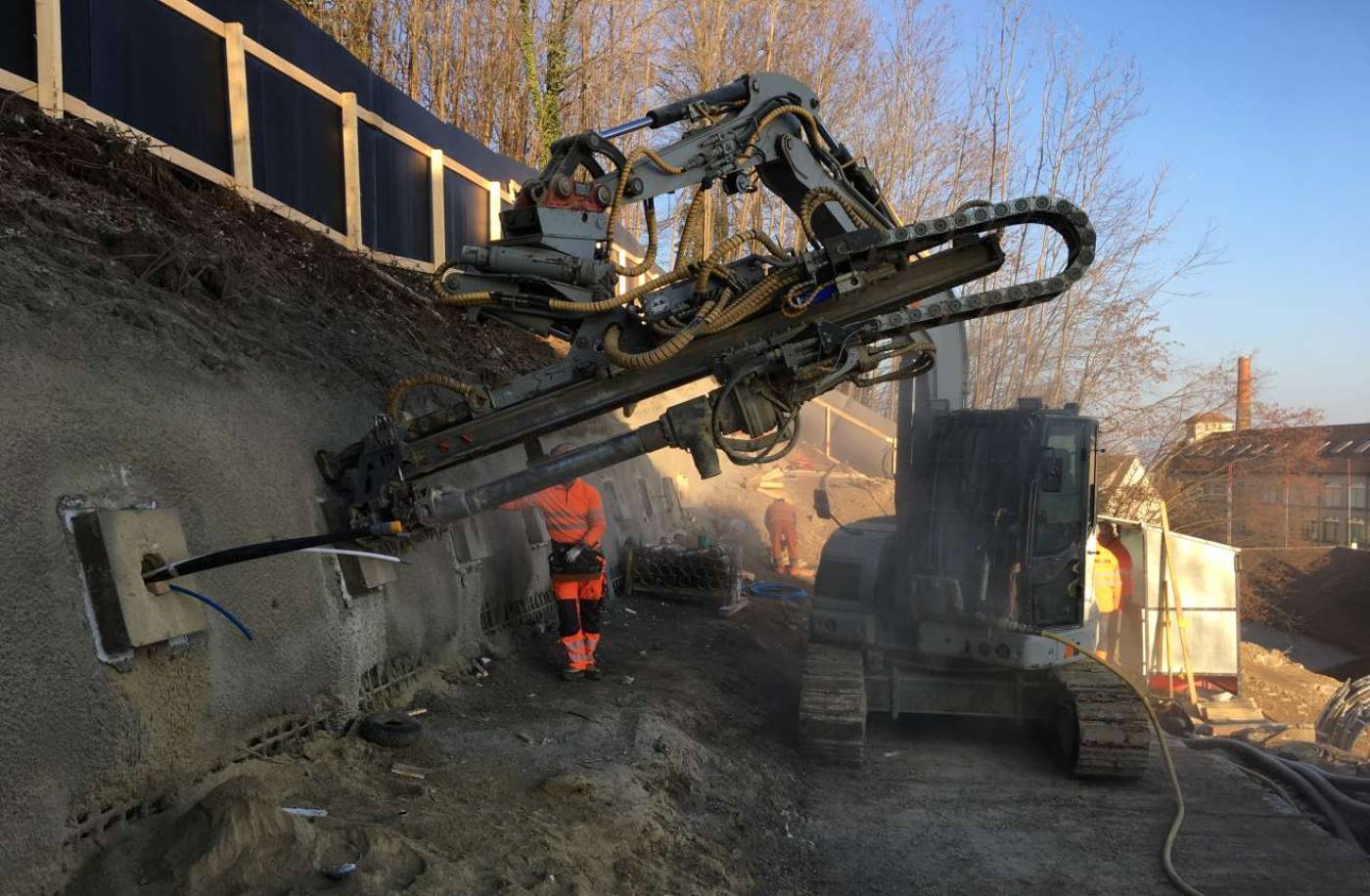 Baugrube und Fundation Seestrasse 15, Wädenswil, GeologischesGutachten, ­ProjektierungBaugrube und Fundation, Baukontrollen