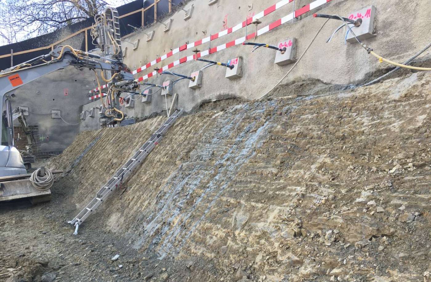 Baugrube und Fundation Seestrasse 15, Wädenswil, GeologischesGutachten, ­ProjektierungBaugrube und Fundation, Baukontrollen