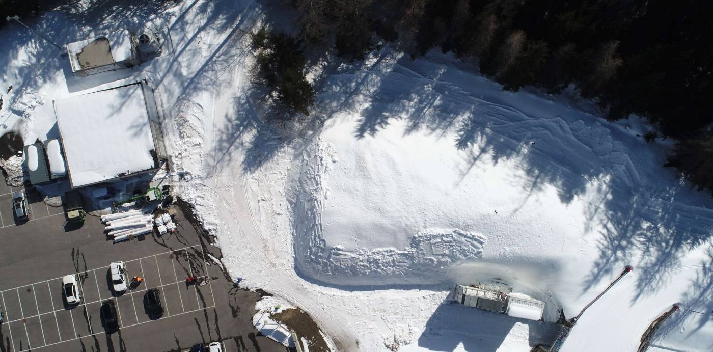 Snowfarming Volumen
Biathlon Arena Lenzerheide AG, Drohnenflug, Erstellung 3d Modell, Volumenberechnung