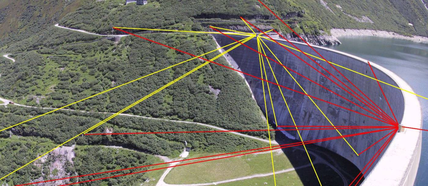 AlpTransit Gotthard Staumauer- und Geländemonitoring, Vollautomatische und kontinuierliche Talquerschnittsüberwachung bei 3 Staumauern, Höhenüberwachung an 10 exponierten Stellen im Hochgebirge mittels GPS, Messanlagen mit unabhängiger Stromversorgung mit Solaranlagen