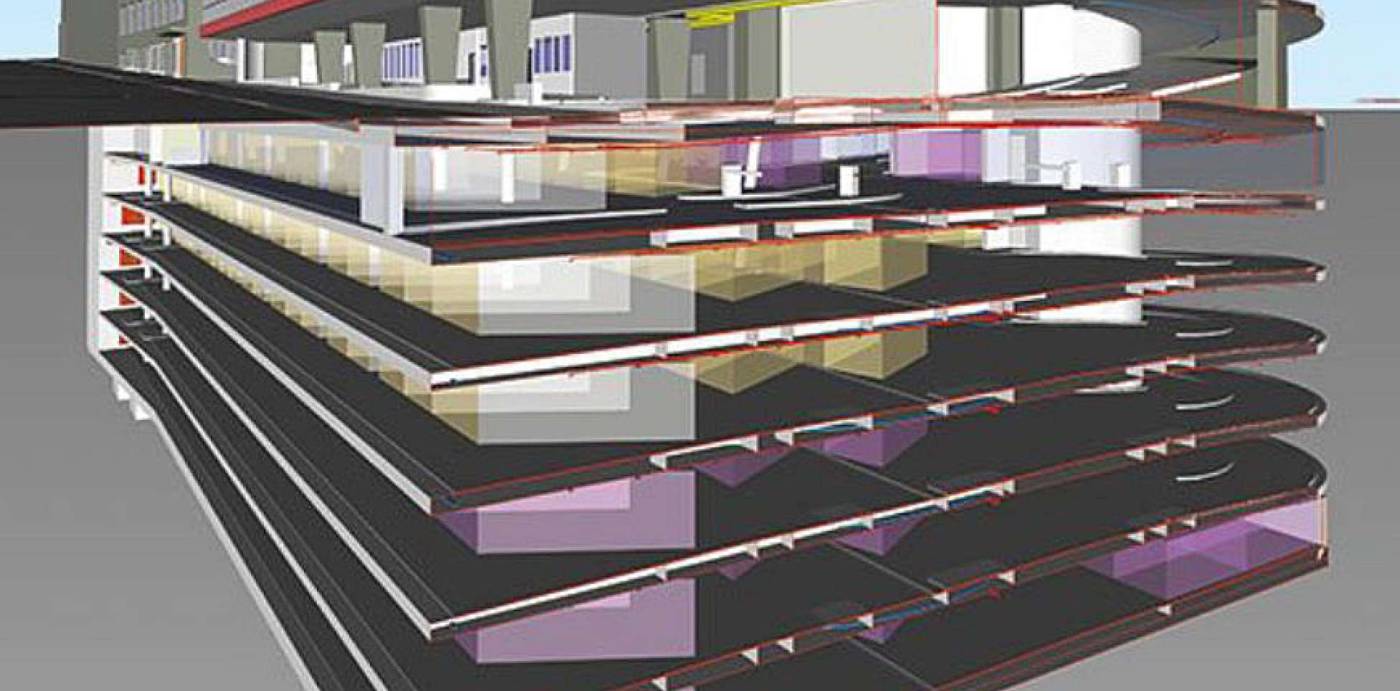 Erweiterung Parkhaus UG25, St. Gallen, Planung & Installation eines komplexen und umfangreichen Messsystems, Autom. Messung & Alarmierungen bei Grenzwertüberschreitungen von Setzungen, Lageverschiebungen, Presskräften, Erschütterungen, ..., Man. Deformationsmessungen an der Baustelle, umliegenden Bauwerke und des Geländes (213 3D-Punkte, 85 Pkt. Nivellement, 12 Inklinometer)