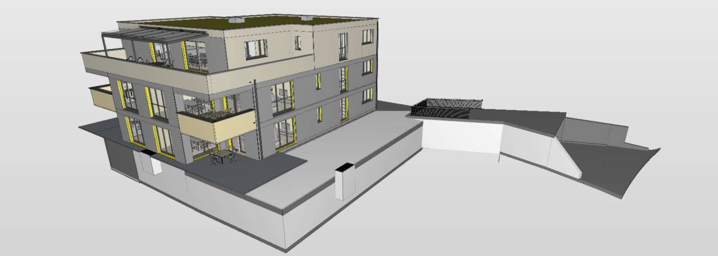 Neubau MFH Hof, Kaltbrunn, Projektierungund Statik Holzbau