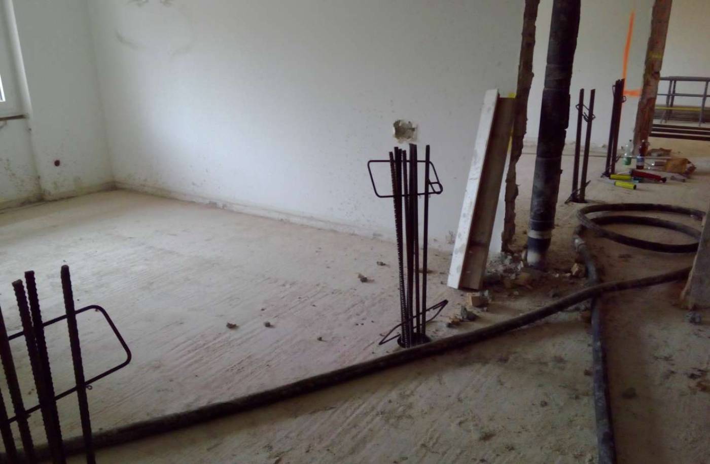 Umbau MFH Ebenauweg, Horw, Erdbebenertüchtigung, Verstärkungsmassnahmen bestehendes Tragwerk