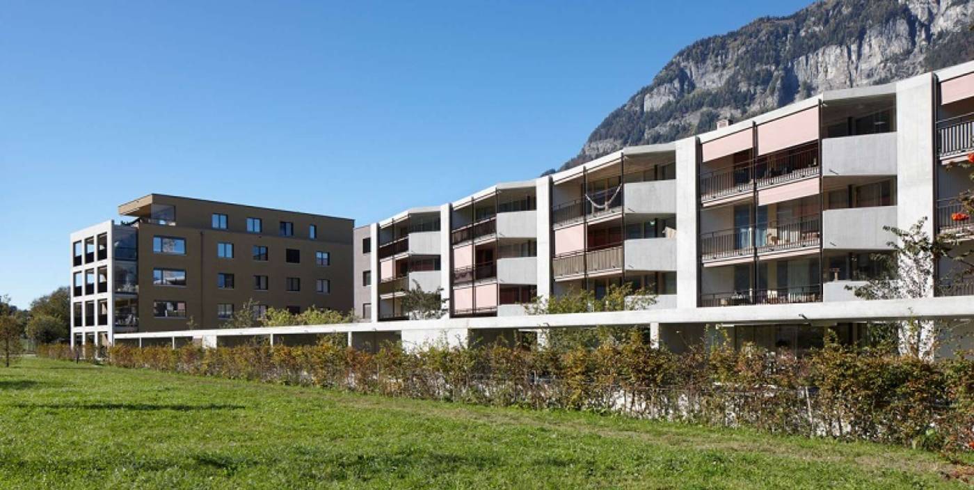 Wohnüberbauung Ardisla, Domat/Ems, Projektierung, Ausschreibung und Realisierung:, Tragstruktur in Massivbau