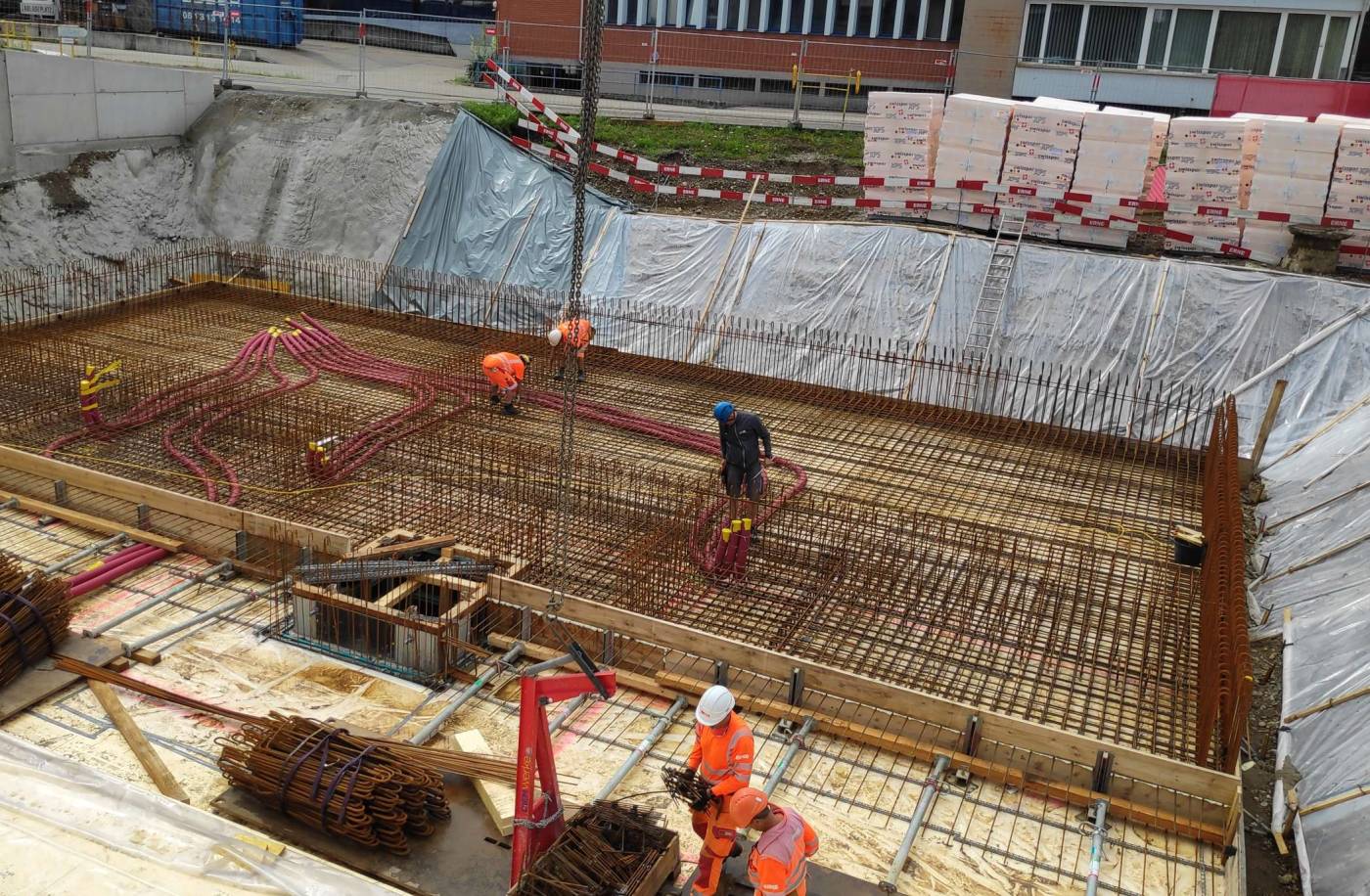 Isemeyer-Areal, Rheinfelden, Vorprojekt, Bauprojekt, Planung und Projektierung der Baugrube und des Beton-Tragwerks sowie der Erdbebensicherheit inkl. Holzbau.