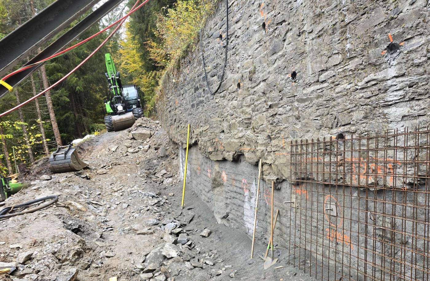 Ertüchtigung Zufahrt Caumasee, Projekt- und Bauleitung Kunstbau