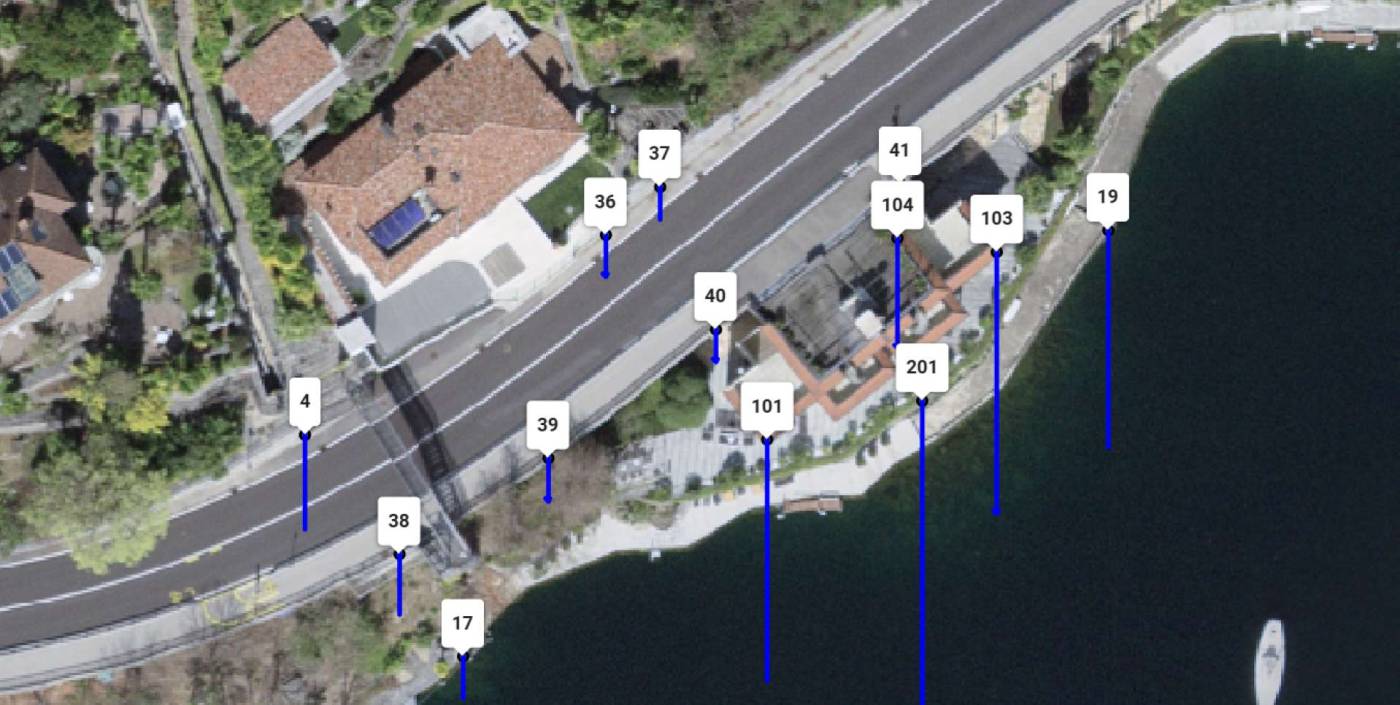 Monitoraggio degli assestamenti ad Ascona, Monitoraggio degli assestamenti, Monitoraggio degli spostamenti