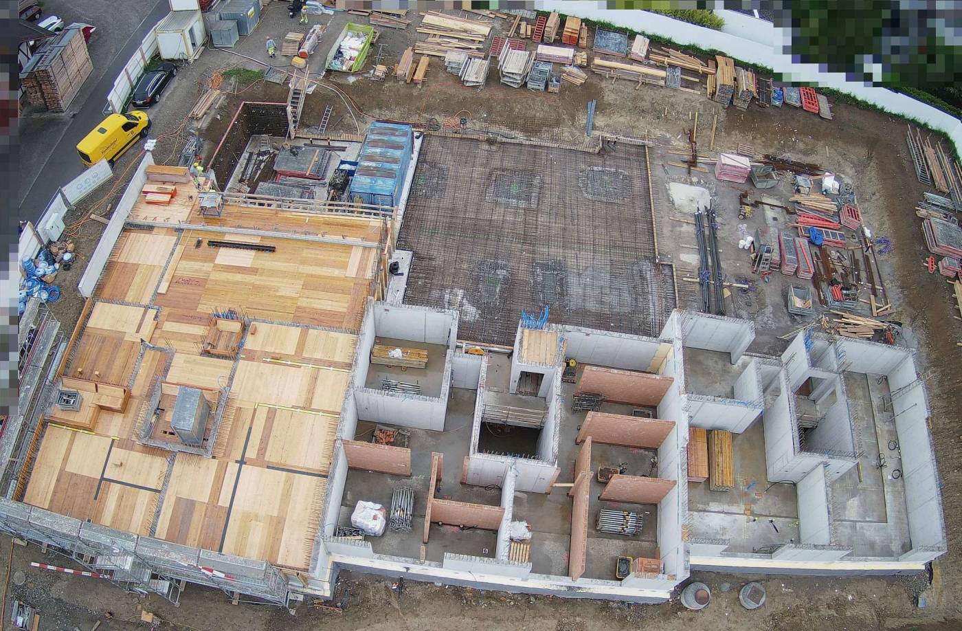 Wohnüberbauung Im Sandacher, Oberglatt, Vorprojekt, Bauprojekt, Planung und Projektierung des Tragwerks sowie der Baugrube.