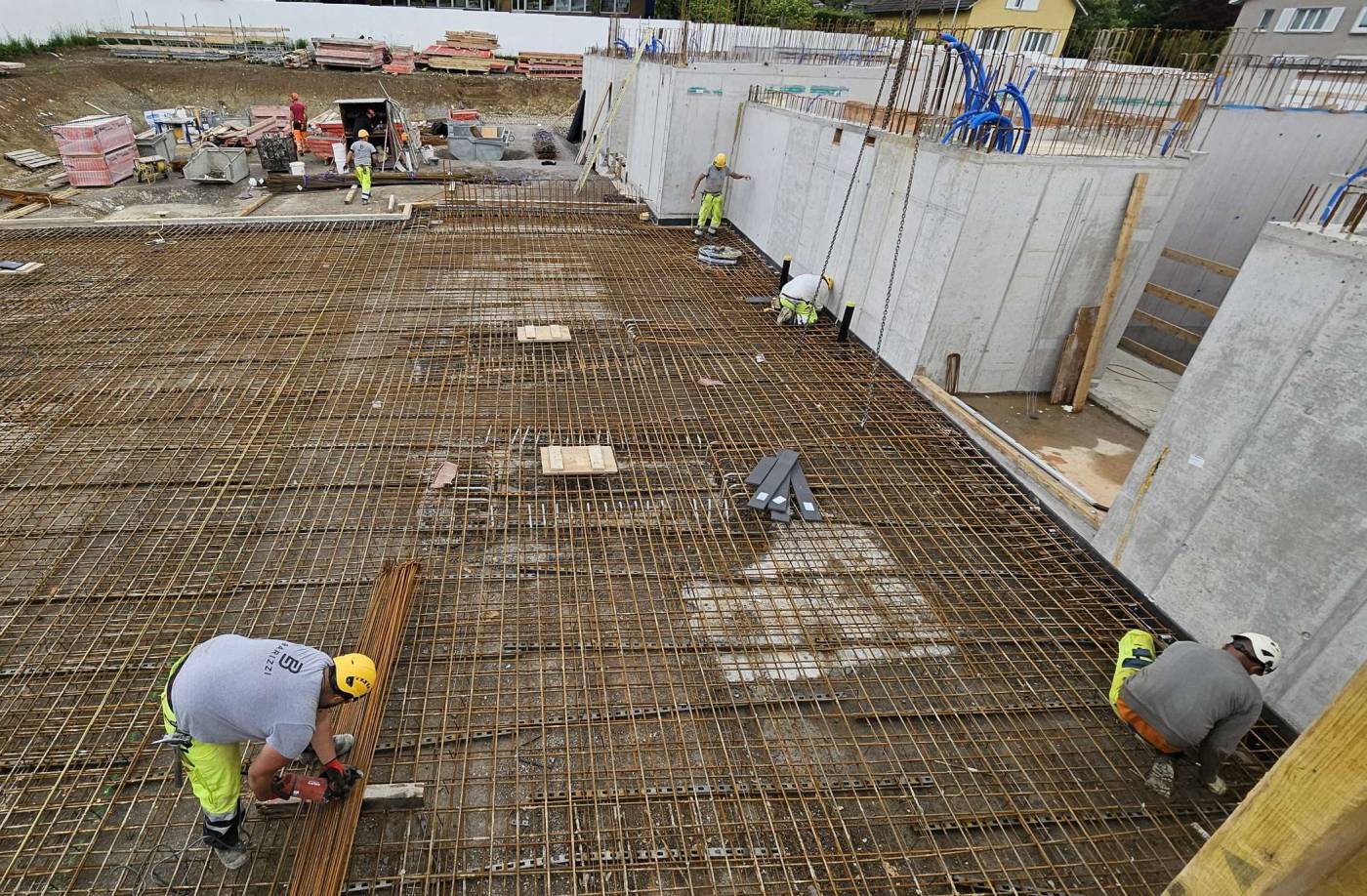 Wohnüberbauung Im Sandacher, Oberglatt, Vorprojekt, Bauprojekt, Planung und Projektierung des Tragwerks sowie der Baugrube.