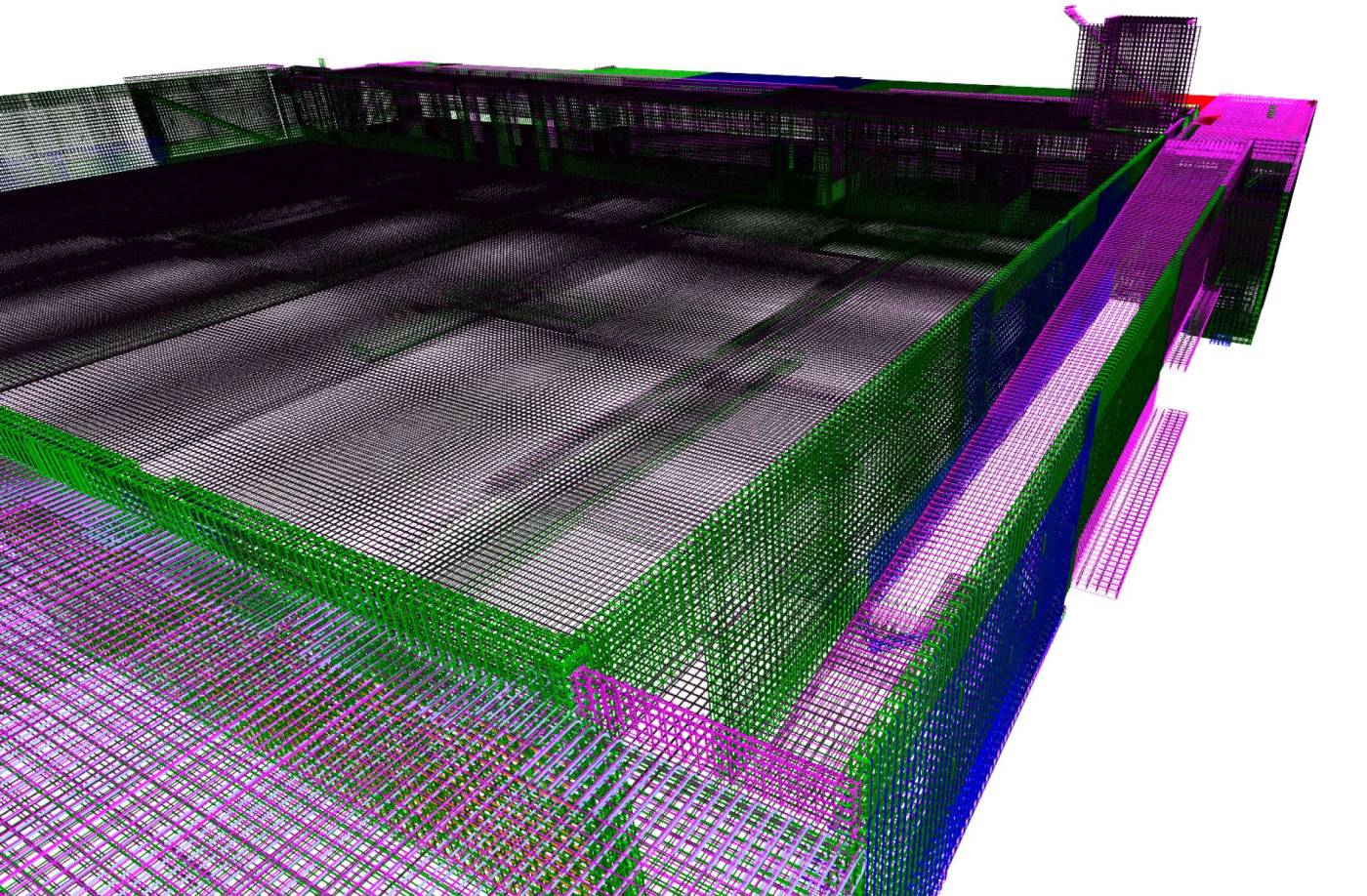 Neubau Dreifachturnhalle Unteräsch, Möriken-Wildegg, Vorprojekt, Bauprojekt, Planung und Projektierung des Tragwerks sowie der Baugrube